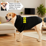 EXPAWLORER Security Dog Hoodie Puppy Sweater - Dog Sweatshirt Soft Fleece Lined Pet Clothes, Cold Weather Hooded Jacket Coat Keep Warm for Small Medium Large Dogs, 3X-Large