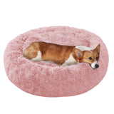 JOLLYVOGUE Dog Bed, Calming Anti-Anxiety Large Dog Bed, Fluffy Donut Cushion for Medium and Large Pets (27"/30"/36")