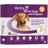Vectra 3D for Dogs Flea, Tick & Mosquito Treatment & Prevention for Extra Small Dogs (5-10 lbs), 3 month supply