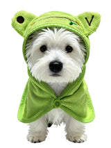IOICYBF Dog Hooded Bathrobe Towel, Fast Drying Bath Towel Absorbent Warm Blanket Green M
