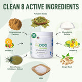 My Dog Sanctuary Probiotics for Dogs 120 Chews - Digestive Enzymes & Gut Health Support with Pumpkin Seed, Ginger Root – Dog Probiotics for Diarrhea, Bowel & Immune Support - Bacon Flavor, Soft Chews