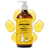 PetMade Omega 3 Fish Oil for Dogs Skin and Coat - Wild Alaskan Pollock Oil for Itchy Skin- Omega 3 Fatty Acids for Dogs - Liquid EPA & DHA Supplements - with Zinc, Vitamin C, B2, B7 & E - 16 Fl Oz