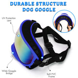 Large Dog Sunglasses Dog Goggles Pet Glasses Pet Eyewear with Adjustable Strap,Glasses for Medium Large Dog Swimming Skating Glasses UV Proof Windproof Dustproof