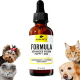 Aura pets Advanced Vision Formula for Dogs, AuraPets Vision Formula, with Lutein, Zeaxanthin, Astaxanthin, Supports Vision and Reduces Cloudiness, 30ml (1)
