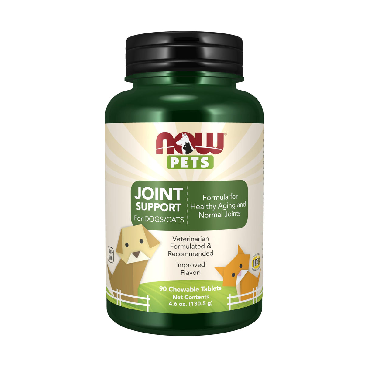 NOW Pet Health, Joint Support Supplement, Formulated for Cats & Dogs, NASC Certified, 90 Chewable Tablets