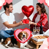 3 PCS Holiday Dog Outfits Set, Valentine’s Day, St. Patrick’s Day, Easter Dog Outfits with Adjustable Headband for Small Medium Dogs, Dog Cat Holiday Party Costumes and Supplies (S: 12"-16")