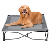 TIMBER RIDGE Outdoor Dog Bed, Cooling Elevated Pet Bed Portable Raised Dog Bed with Breathable Mesh, Dog Bed Foldable Dog Cot for Indoor & Outside, Grey