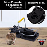 TwinTech Stainless Steel Mechanical Mouse Traps for Indoor and Outdoor Rodent Control | Reusable Rat Traps with Stainless Steel Snap Trap | Safe Mouse Snap Traps with Finger Protection | 6-Pack