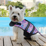 Dog Life Jacket Vest for Swimming Boating, Mermaid Large Swim Vests with Chin Float/Reflective Stripe/Rescue Handle