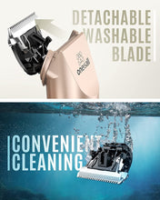 Load image into Gallery viewer, oneisall Dog Clipper Low Noise, Dog Grooming Kit with Rechargeable, Pet Shaver Cordless Electric Quiet Hair Clipper Set for Dogs Cats Pets（Gold）
