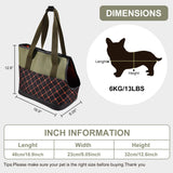 GOOPAWS Dog Purse Carrier for Small Dogs, Soft-Sided Tote Bags with Pocket Dog Travel Supplies Portable Dog Sling with Anti-Slip Bottom