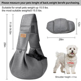 vrbabies Dog Sling Carrier for Small Dogs, Soft Adjustable Wide Strap Pet Dog Bag with Safe Mouth, Hand Free Front Carrying Puppy Cat Dog Kangaroo Pouch Carrier for Traveling