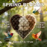 Handmade Alpaca Fiber Bird Nesting Heart(1PC) -2026 Outdoor Bird Nest Material Holder & Winter Tree Shelter, Hummingbird House & Garden Art Decoration, for Bird Lovers