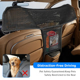 LITTOU Car Dog Barrier Net Car Mesh Organizer Back Seat Divider for Dog Easy Install 2 Pieces (for Split Seats)