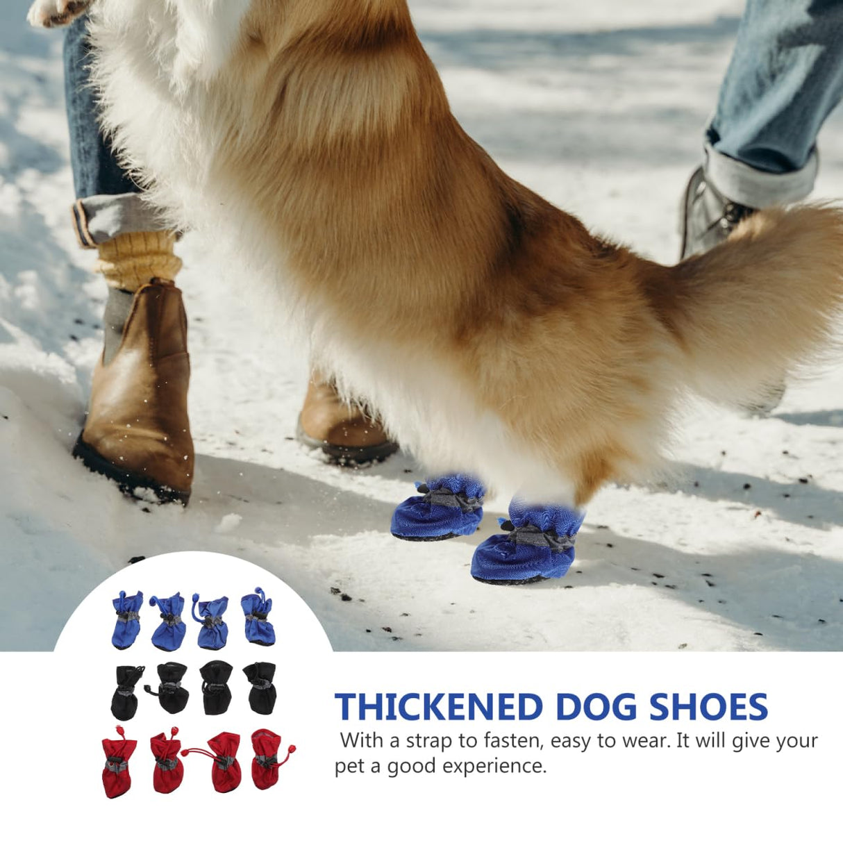 Toddmomy 12Pcs Dog Shoes Anti-Slip Sole Dog Boots & Paw Protector for Small Medium Pet Rainy Days Outdoor Use Keeps Paws Dry Warm