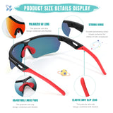Vcarsian Kids Sunglasses Youth Baseball Sunglasses for Boys Girls 3-12 Polarized Softball Cycling Sports Goggles UV Protection