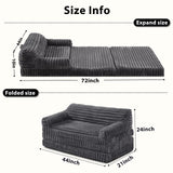 INVENHO Foldable Human Dog Bed, Orthopedic Egg-Crate Memory Foam Human Sized Dog Bed for Adult with Washable Removable Cover & Nonskid Bottom