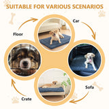 WagWonders Dog Bed Mat Washable Reversible Dog Crate Pad Soft Fluffy Pet Kennel Beds with Anti-Slip Bottom Dog Cat Sleeping Mattress for Small Medium Dogs, 29x18x1.5 Inch, Gray