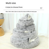 Cozy Cocoon Dog Bed, Cocoon Dog Bed, Cozy Cocoon Pet Bed for Dogs,Cozy for Indoor Cats or Small Dog beds, Soothing Pet Beds Doughnut Calm Anti-nxiety Dog Bed - Waterproof Bottom Washable ,25.6IN,Brown