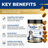 Nicotinamide Adenine Dinucleotide Precursor & Senior Dog Supplement,Dog Cognitive & Calming Chews,Dogs Vitamin Supplement,Supports Dogs Anti-Aging,Cognitive Health & Anxiety Relief,Promotes Relaxation