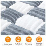 Fulltour Dog Car Seat Cover for Back Seat, Plaid Backseat Pet Bed Mat, Non-Slip Travel Dog Bed for Backseat Extenders, 24.8" x 54", Grey and White