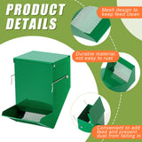 Maxcheck 4 Pcs Rabbit Feeder for Cages Small Animal Food Dispenser with Lid Metal Rabbit Feeders Outside for Guinea Pig(4.7 Inches,Green)