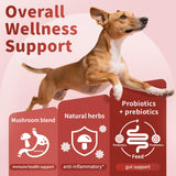 POPPAW Dog Allergy Chews, Probiotics for Dog Allergy Relief - Itchy Skin and Itchy Ears - Allergy Paw Relief - Seasonal Allergies & Immune Gut Health & Joint, Energy Support, Bacon Flavor - 90 Count