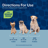NaturVet Soreness Relief Senior Supplements for Dogs, Hickory Smoked Bacon Flavor, 60 Chewable Tablets