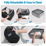 EASTBLUE Dog Booster Car Seat: Elevated Car Seat for Small Medium Dogs 0-35 lbs Washable & Safety Dog Travel Bed with Memory Foam Cushions for Pet Puppy Cat