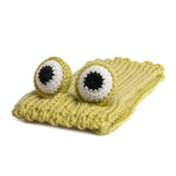 Zoo Snoods Frog Costume - Knit Dog Snood Ear Wrap for Pets, Warm Neck Cover for Halloween and Winter (Medium)