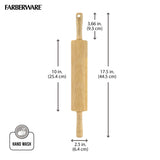 Farberware Classic Wood Rolling Pin, 17.75-Inch, Natural