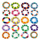 xiaopangtech Pet Necklace 50pcs Dog Bow Tie Rainbow Flower Hair Ball Collar Cat Bowties Neckties Grooming Accessories ( Color : Mix , Size Neck (30-35cm) )