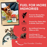 BACK 40 Dogs Wild Alaskan Fish Oil for Dogs, Skin and Coat Supplement for Dogs & Cats, Omega-3-Rich Salmon and Pollock Oil, EPA & DHA Dog Salmon Oil for Brain, Heart, and Joints 16 fl oz (473 ml)