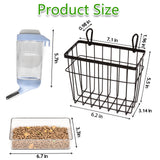 SANGLE SOPFFY Rabbit hay Feeder Small Animal Feeding Set with 350ml Water Bottle, Hay Rack, Pellet Dish for Guinea Pigs, Chinchillas, Bunny- Multifunctional Pellet Food Bowl Dispenser
