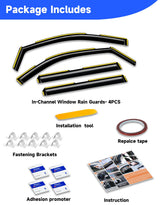 Breejoy in-Channel Window Rain Guards Fit for Chevy Silverado/GMC Sierra 1500 2019-2026 Crew Cab, Extra Durable Window Visors Vent Visors Window Deflector Vent Shades Car Accessories -4 pcs