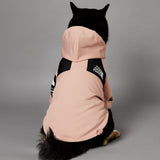 BETTYLAI Dog Raincoat with Adjustable Hood and Tail Drawstring, Button and Zipper Clothes, Durable Outdoor Waterproof Dog Rain Jacket for Small, Medium and Large Dogs (Pink, X-Large)
