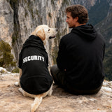 PUPTECK Security Dog Hoodie, Soft Warm Winter Pet Sweater Clothes, Puppy Cold Weather Coats Hooded Sweatshirt with Pocket, Dog Halloween Costume for Small Medium Large Dogs, Black XXL