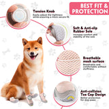 paatata Dog Shoes for Large Small Medium Dogs Knob Breathable Dog Boots & Paw Protectors Non-Slip Dog Shoes for Hot Pavement,Rain,Snowy Day Indoor Outdoor 4pcs (Pink, 4)