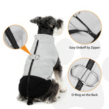 KOOLTAIL Dog Fleece Vest Sweater, Zip Up Step-in Pullover Warm Puppy Jacket with Dual Leash D-Ring for Small Medium Dogs, Cozy Soft Pet Winter Cold Weather Coats Fall Clothes Hoodie Boy Girl, Black L