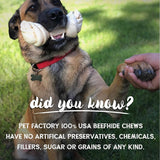 Pet Factory 7in Braided Beefhide Dog Chew Sticks with Peanut Butter Flavor - 100% USA Made Rawhide Chews for Medium Dogs, Long Lasting Dental Health, 7 inches (Pack of 6)