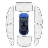 KMF 8pcs Full Thicken Sun Shades for 2025 2026 Tesla Model Y Juniper Accessories, Tesla Y Privacy Car Window Covers for Windshield Side Rear, UV Block and Blackout for Camping Outdoor