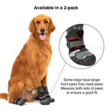 Kurgo Blaze Dog Boots - Protects Paws in All Seasons - Breathable Fabric - Water Resistant Dog Shoes - Dual Ankle Closure - Reflective Dog Boots - Includes 2 Shoes - Chili Red/Black - XXS