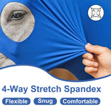Gallopoff Horse Slinky Hood with Zipper, Stretch Spandex Sleazy Hood for Mane Protection, Breathable Horse Neck Cover for Show Prep, Braids Saver, Sleek Grooming Under Blanket Use Blue Medium