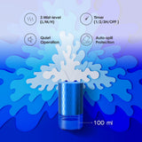 Airversa Waterless Diffuser for Essential Oil 𝟭𝟬𝟬𝗺𝗹 Capacity Battery Operated Aromatherapy Nebulizer Mini Scent Air Machine 1/2/3H/Continous 3 Mist Level 3 Lighting Effects(Scenta Shine Blue)