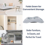 Trixie Lightweight Pet Stairs with Non-Slip Rubber Treads - 3 Step Stairs for Dogs and Cats to Reach Beds and Couches - Foldable and Easy to Store - Light Gray