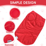 ZhuPolly Dog Shirts for Large Dogs Boy Girl 2 Pack Stretchy Lightweight Spring Calm Puppy Clothes Breathable Tshirts for Medium Dogs Red and Blue Size 3XL for Christmas