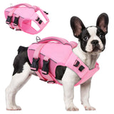 ASENKU Dog Life Jacket- High-Buoyancy Dogs Reflective Swimming Vest with Durable Handles for Small Medium Large Dogs - Pool, Beach, Boating(LightPink, XS)