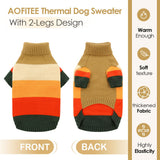 AOFITEE XL Dog Sweater, Extra Large Dog Sweater Girl Boy, Stretchy Turtleneck Pet Sweaters for Large Breed, Warm Dog Holiday Pullover for Labrador, Golden Retriever, Rottweiler (Brown XL)