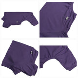Lovelonglong Ribbed Dog Pajamas Cotton Knitted Dog Jumpsuits 4 Legged All Season Warm Pet Bodysuits for Large Medium Small Dogs Purple 3XL