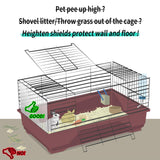 Oncpcare 12 Pack Rabbit Cage Urine Guard 10'' x 8.2'' Pet Plastic Splash Guard Panels Liner Protection Clear Edge Liner Guinea Pig Side Lining Bird Cage Protector from Cats